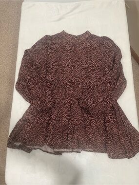 Destination Maternity Animal Print Babydoll Tunic Top - Large